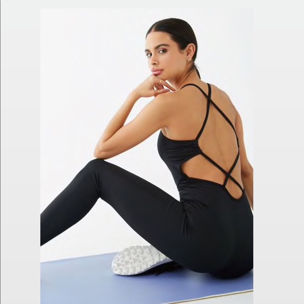 Active crisscross back jumpsuit